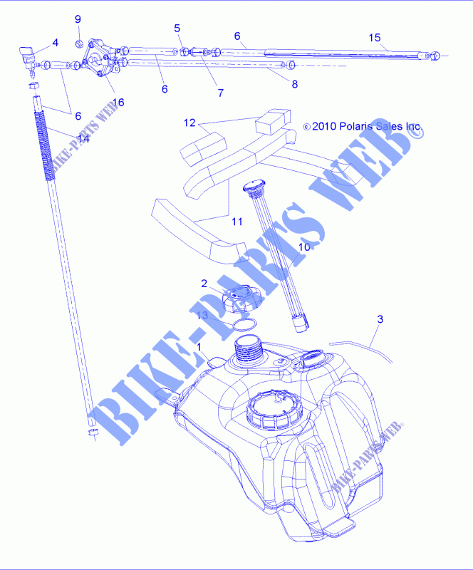 SYSTÈME D'ALIMENTATION DE CARBURANT   A11NG50AA (49ATVCARBURANT11SCRAM) pour Polaris SCRAMBLER de 2011