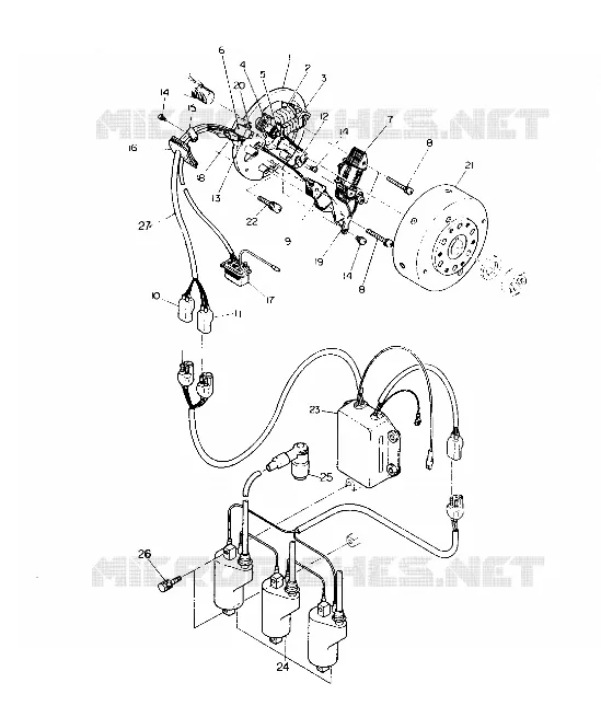 STATOR 650 RXL (4919531953026A) Polaris SNOWMOBILES 650 1991 SKS  SWE 650 RXL SKS - S910568
