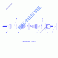 SYSTÈME DE TRANSMISSION, CARDAN AVANT   A11NG50FA (49ATVSHAFTDRIVE11SCRAMI) pour Polaris SCRAMBLER de 2011