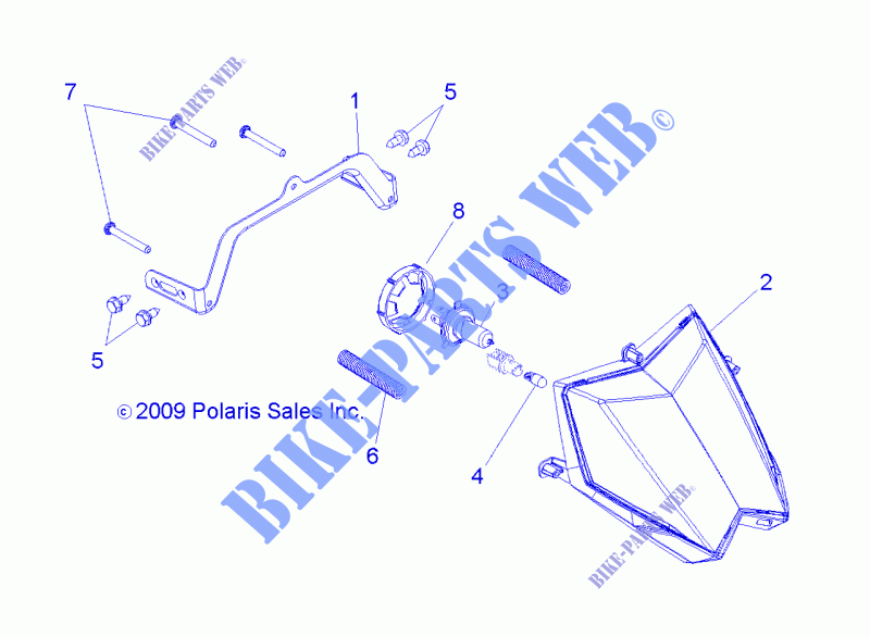 PHARE   A11NG50FA (49ATVPHARE10TBI) pour Polaris SCRAMBLER de 2011