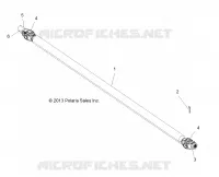 DRIVE TRAIN, FRONT ARBRE DE TRANSMISSION   D18B3/4PD1AJ (49BRUTUSSHAFTPROP13) pour Polaris BRUTUS HD PTO DELUXE DIESEL de 2018