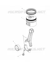 ENGINE, CONNECTING ROD AND PISTON SET   D18B3/4PD1AJ (49BRUTUSCONROD15DSL) pour Polaris BRUTUS HD PTO DELUXE DIESEL de 2018