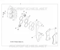 FREIN AVANT CALIPER   D18B3/4PD1AJ (49BRUTUSCALIPER13) pour Polaris BRUTUS HD PTO DELUXE DIESEL de 2018