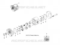 POMPE HYDRAULIQUE   D18B3/4PD1AJ (49BRUTUSPUMPGR13) pour Polaris BRUTUS HD PTO DELUXE DIESEL de 2018