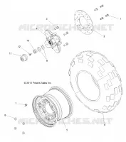 ROUES, REAR   D18B3/4PD1AJ (49BRUTUSROUERR13) pour Polaris BRUTUS HD PTO DELUXE DIESEL de 2018
