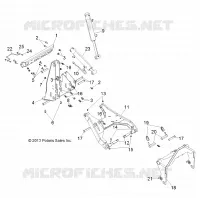 SUPPORT ACCESSOIRES AVANT   D18B3/4PD1AJ (49BRUTUSATTACHFRT13) pour Polaris BRUTUS HD PTO DELUXE DIESEL de 2018