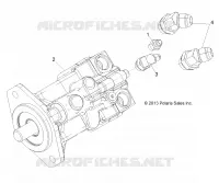 SYSTÈME DE TRANSMISSION, DRIVEN MOTOR   D18B3/4PD1AJ (49BRUTUSMOTORDVN13) pour Polaris BRUTUS HD PTO DELUXE DIESEL de 2018