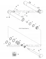 VERIN HYDRAULIQUE   D18B3/4PD1AJ (49BRUTUSCYLTILT13) pour Polaris BRUTUS HD PTO DELUXE DIESEL de 2018
