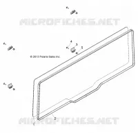 VITRE ARRIERE   D18B4PD1AJ (49BRUTUSWINDOW13) pour Polaris BRUTUS HD PTO DELUXE DIESEL de 2018