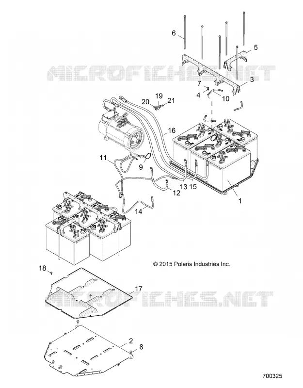 ELECTRICITE, BATTERY - R18RMAE4G8/G9 (700325) Polaris RANGER ELECTRIC 2018 RANGER EV  RANGER EV