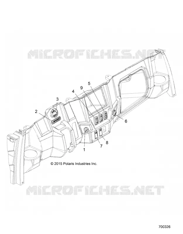 ELECTRICITE, DASH INSTRUMENTS AND CONTROLS - R18RMAE4G8/G9 (700326) Polaris RANGER ELECTRIC 2018 RANGER EV  RANGER EV