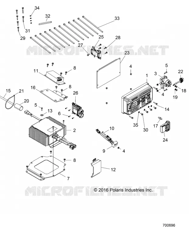 ELECTRICITE, MODULES AND CONTROLLERS - R17RMAL4G9 (700696) Polaris RANGER ELECTRIC 2017 RANGER EV LI-ION  RANGER EV LIION