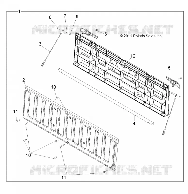 HAYON ASM. - R17RMAL4G9 (49RGRTAILGATE12LSV) Polaris RANGER ELECTRIC 2017 RANGER EV LI-ION  RANGER EV LIION