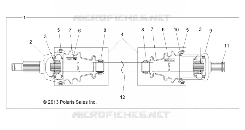 SYSTÈME DE TRANSMISSION, FRONT HALF SHAFT - R17B1PD1AA/2P (49BRUTUSSHAFTDRV13) Polaris RANGER 900 2017 RANGER HST  RANGER HST