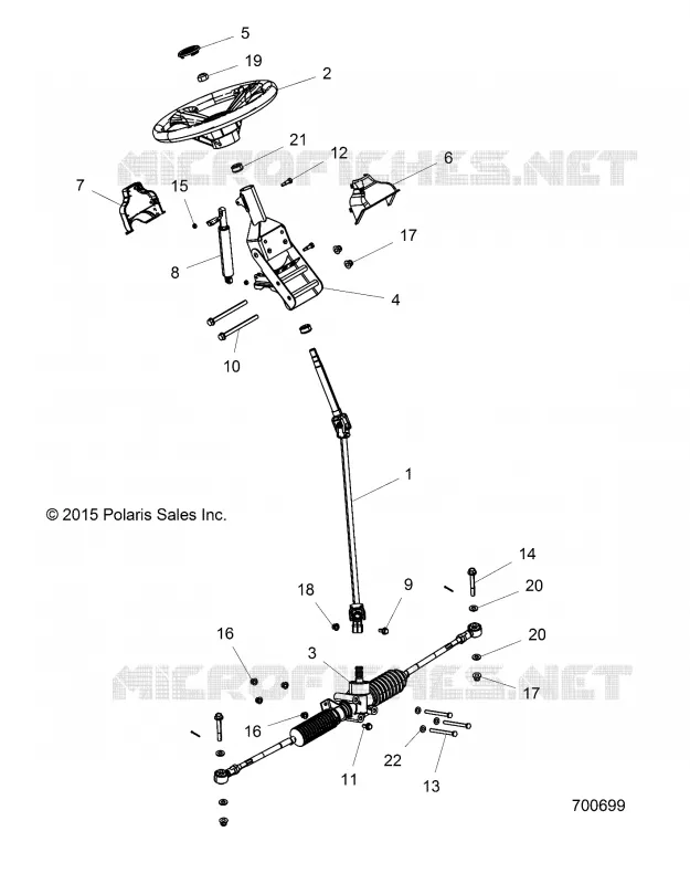 DIRECTION - R16RMAL4G9 (700699) Polaris RANGER ELECTRIC 2016 RANGER EV LI-ION  RANGER EV LIION