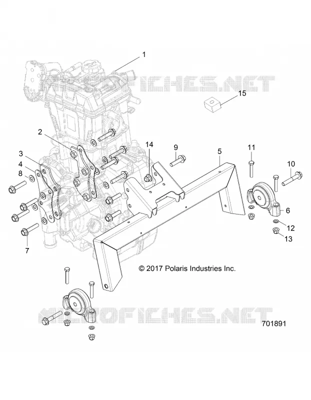ENGINE, SUPPORT MOTEUR - Z18VHA57B2 (701891) Polaris RZR 570 2018 RZR 570   RZR 570