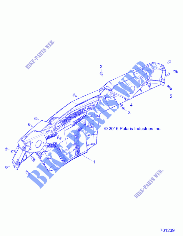 CARROSSERIE ARRIERE BUMPER   Z18VHE57BV (701239) pour Polaris RZR 570 EPS de 2018