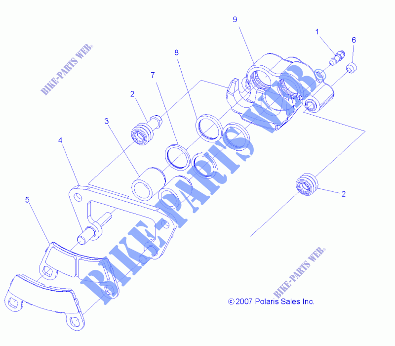 FREIN AVANT CALIPER   Z18VHE57BV (49RGRCALIPER08VISTA) pour Polaris RZR 570 EPS de 2018