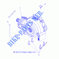 SYSTÈME DE TRANSMISSION, FRONT GEARCASE   Z17VHA57A2/E57AU (49RGRGEARCASEMTG11RZR) pour Polaris RZR 570 de 2017