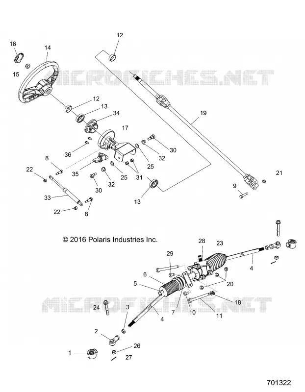 DIRECTION - Z16VHA57FJ (701322) Polaris RZR 570 2017 RZR 570 EU  RZR 570 EU