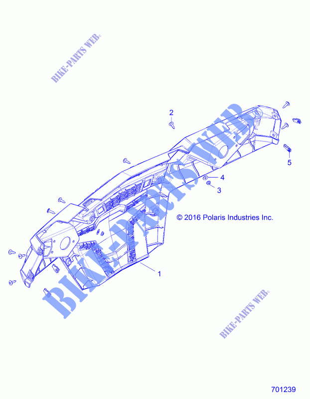 CARROSSERIE ARRIERE BUMPER   Z17VJE57AR (701239) pour Polaris RZR S 570  de 2017