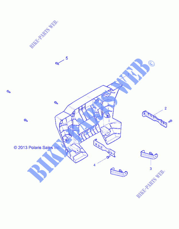 CARROSSERIE ARRIERE BUMPER   Z17VDE99NM (49RGRBUMPERRR14RZR1000) pour Polaris RZR XP 1000 MD de 2017