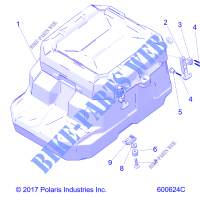 BENNE  OPTION   S18FJE8PSL (600624C) pour Polaris 800 TITAN SP/ADVENTURE/XC de 2018