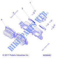 ENGINE, REED VALVE AND CORPS DE PAPILON ADAPTOR   S18FJB8/FJE8/FJP8 ALL OPTIONS (600684C) pour Polaris 800 TITAN SP/ADVENTURE/XC de 2018