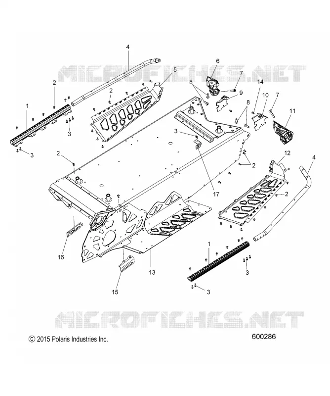 CHASSIS, TUNNEL AND REAR ASM. - S17DDE6PSL (600286) Polaris SNOWMOBILES 600 2017 600 SWITCHBACK ADVENTURE  600 SWITCHBACK ADVENTURE