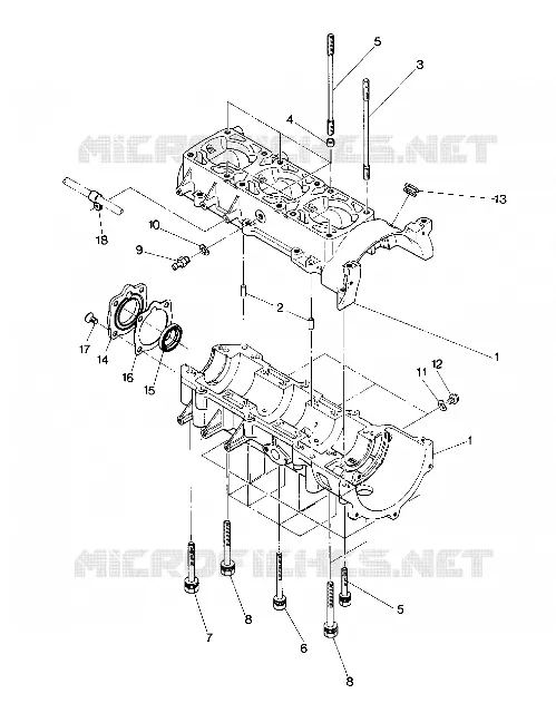 CARTERS MOTEUR 650 (4914131413026A) Polaris SNOWMOBILES 650 1988 OTHERS  FIN 650 - F880758