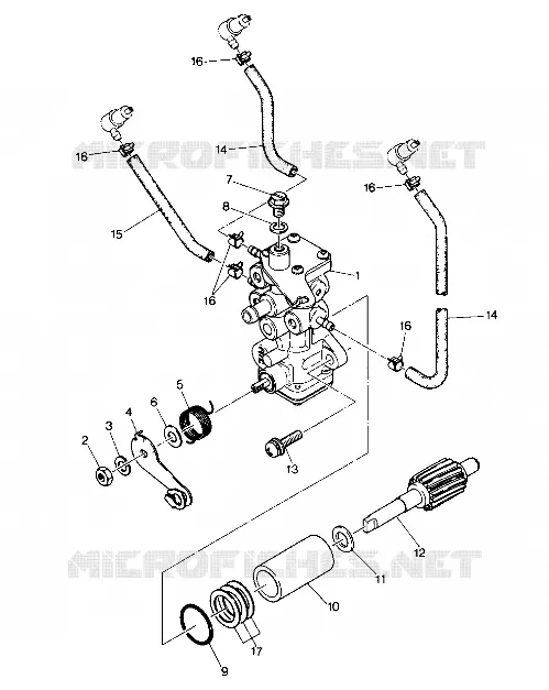 POMPE A HUILE 650 (4914131413038A) Polaris SNOWMOBILES 650 1988 OTHERS  FIN 650 - F880758