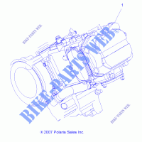 MOTEUR COMPLET   A11DH50AX/AZ (49ATVMOTEUR08SP500) pour Polaris SPORTSMAN TOURING 500 HO de 2011