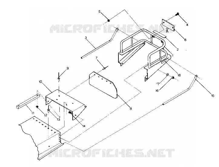 EXTENSION TUNNEL  STARTRAK (4914141414007A) Polaris SNOWMOBILES autre 1988 OTHERS  SWE STARTRAK - S881027