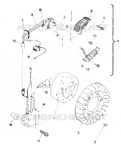 STATOR Sprint and Sprint E/S (4912721272022A) Polaris SNOWMOBILES autre 1987 OTHERS  SPRINT ES - 0870931