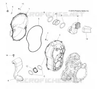CARTER EMBRAYAGE   A11DX85FF (49ATVEMBRAYAGECVR11SPTRGEPS) pour Polaris SPORTSMAN TOURING EPS 850 INTL de 2011