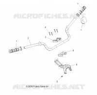 DIRECTION, GUIDON ET COMMODOS   A11DX85FF (49ATVGUIDON09SPXP850I) pour Polaris SPORTSMAN TOURING EPS 850 INTL de 2011