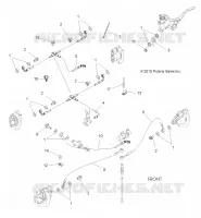 DURITES DE FREIN   A11DX85FF (49ATVFREINLINE11SPX2550I) pour Polaris SPORTSMAN TOURING EPS 850 INTL de 2011