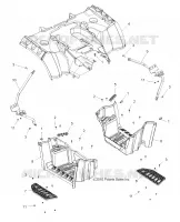 HABITACLE ARRIERE and FOOTWELL   A11DX85FF (49ATVFOOTWELL11SPTRG550) pour Polaris SPORTSMAN TOURING EPS 850 INTL de 2011