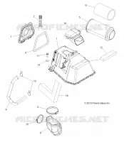 MOTEUR, PRISE D'AIR (BUILT 10/23/10 AND AFTER)   A11DX85FF (49ATVAIRADMISSION11SP850) pour Polaris SPORTSMAN TOURING EPS 850 INTL de 2011