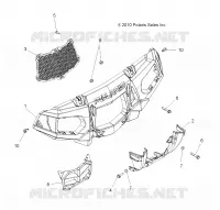 PARE CHOCS AVANT AND MOUNTING   A11DX85FF (49ATVPARE CHOCS11SPXP850) pour Polaris SPORTSMAN TOURING EPS 850 INTL de 2011
