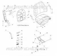 PASSENGER SIEGE BOTTOM and SIEGE BACK   A11DX85FF (49ATVSIEGEBOTTOM11SPTRGEPS) pour Polaris SPORTSMAN TOURING EPS 850 INTL de 2011