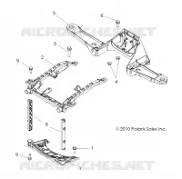 SUPPORT PORTE BAGAGES AVANT   A11DX85FF (49ATVRACKMTG11SPTRG550) pour Polaris SPORTSMAN TOURING EPS 850 INTL de 2011