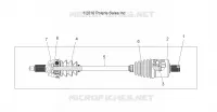 SYSTÈME DE TRANSMISSION, ARBRE DE TRANSMISSION, FRONT   A11DX85FF (49ATVSHAFTDRIVE1332873) pour Polaris SPORTSMAN TOURING EPS 850 INTL de 2011