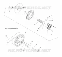 SYSTÈME DE TRANSMISSION, SECONDARY CLUTCH   A11DX85FF (49ATVCLUTCHDRIVEN11SPTRG550) pour Polaris SPORTSMAN TOURING EPS 850 INTL de 2011