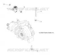 SYSTÈME DE TRANSMISSION, SUPPORT PONT, FRONT   A11DX85FF (49ATVPONTMTG11SPTRG550) pour Polaris SPORTSMAN TOURING EPS 850 INTL de 2011