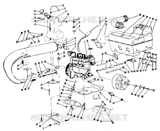 SUPPORT MOTEUR (400) (4910941094021A) Polaris SNOWMOBILES autre 1986 OTHERS  TRAIL - 0860761