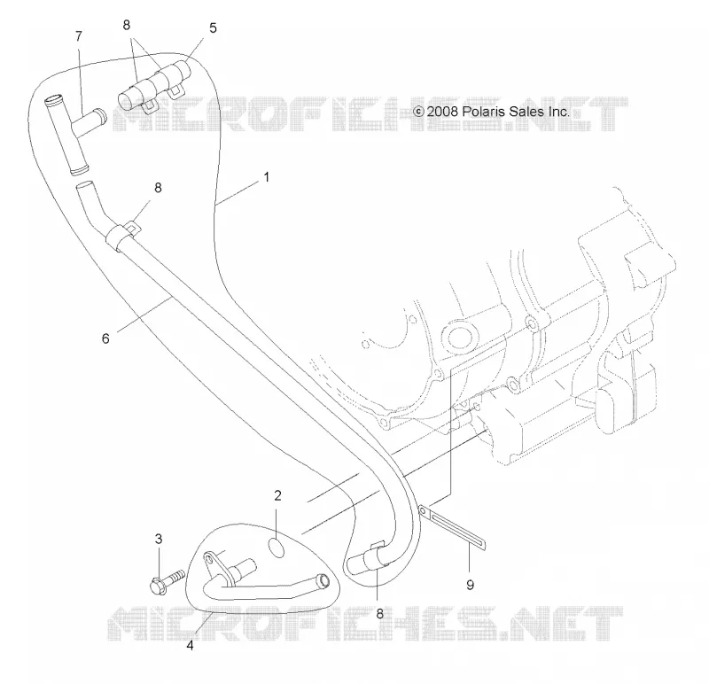 MOTEUR, BREATHER - A11TN55AA/AZ (49ATVBREATHER09SPXP550) Polaris SPORTSMAN 550 2011 SPORTSMAN X2 550  SPORTSMAN X2 550 - A11TN55AA/AZ