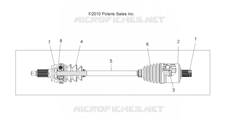 SYSTÈME DE TRANSMISSION, ARBRE DE TRANSMISSION, FRONT - A11TN55AA/AZ (49ATVSHAFTDRIVE1332873) Polaris SPORTSMAN 550 2011 SPORTSMAN X2 550  SPORTSMAN X2 550 - A11TN55AA/AZ