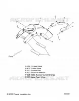 CARROSSERIE   GARDE BOUE ARRIERE   V17XDAAA/XTAAA ALL OPTIONS (800281) pour Polaris CROSS COUNTRY/TOURING de 2017