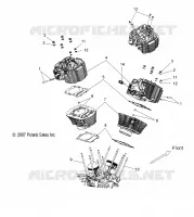 CYLINDRE AND HEAD   V17XDAAA/XTAAA ALL OPTIONS (49VICCYLINDERHD08VEGAS) pour Polaris CROSS COUNTRY/TOURING de 2017